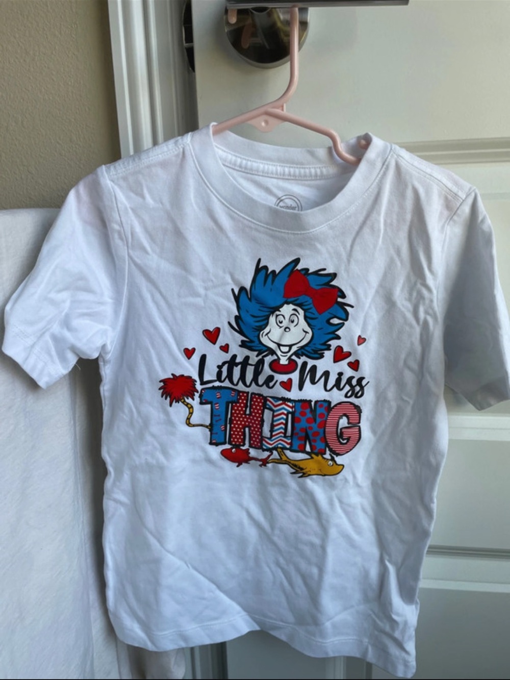 wonder nation White 'Little Miss Thing' Graphic Tee with Blue & Red Accents